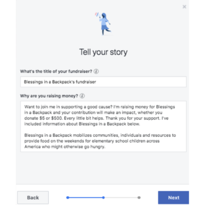 Step 4 Facebook Fundraiser