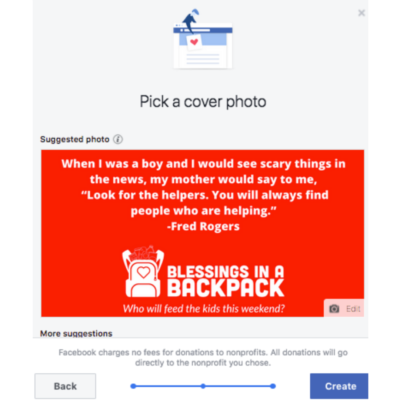 Step 5 Facebook Fundraiser